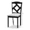 Baxton Studio Ruth Grey Upholstered and Espresso Brown Finished Dining Chair, PK2 149-8962 - alternate 7